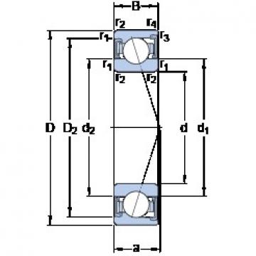 90 mm x 140 mm x 24 mm  SKF S7018 CD/P4A الاتصال الكرات الزاوي