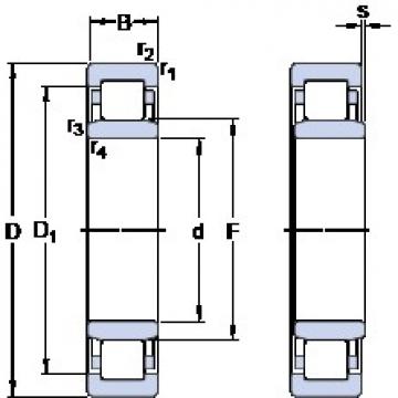 110 mm x 240 mm x 80 mm  SKF NU 2322 ECMA فحوى الكرات