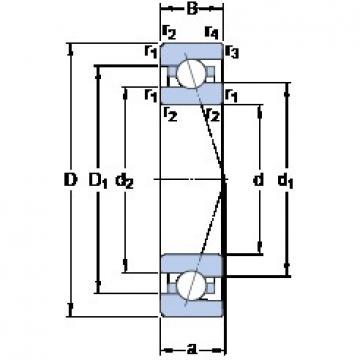 6 mm x 17 mm x 6 mm  SKF 706 ACE/P4A الاتصال الكرات الزاوي