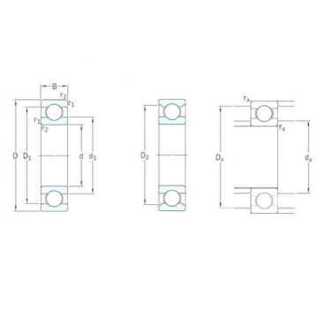 10 mm x 19 mm x 5 mm  SKF 61800 الكرات الأخدود العميق