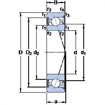 60 mm x 95 mm x 18 mm  SKF S7012 ACE/HCP4A الاتصال الكرات الزاوي