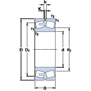 420 mm x 700 mm x 280 mm  SKF 24184 ECA/W33 محامل كروية