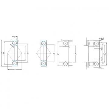 100 mm x 180 mm x 34 mm  SKF QJ220N2MA الاتصال الكرات الزاوي