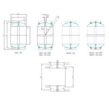 101,6 mm x 158,75 mm x 88,9 mm  SKF GEZ400ES-2LS محامل عادي