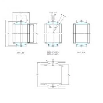 160 mm x 230 mm x 160 mm  SKF GEG160ES محامل عادي