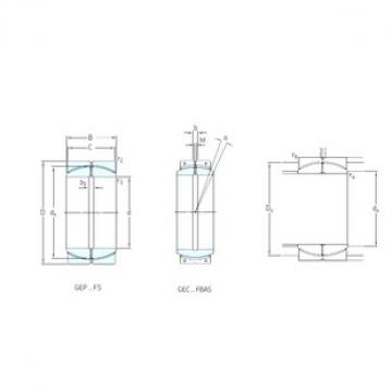 500 mm x 710 mm x 355 mm  SKF GEP500FS محامل عادي