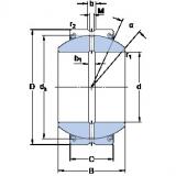 38.1 mm x 71.438 mm x 40.132 mm  SKF GEZH 108 ES-2LS محامل عادي