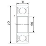 40 mm x 52 mm x 7 mm  NACHI 6808ZE الكرات الأخدود العميق