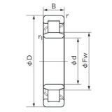 45 mm x 120 mm x 29 mm  NACHI NU 409 محامل أسطوانية