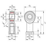 5 mm x 13 mm x 8 mm  INA GIKR 5 PW محامل عادي