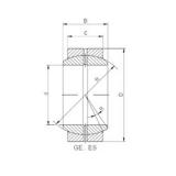 20 mm x 35 mm x 16 mm  ISO GE20DO محامل عادي