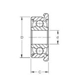 8 mm x 16 mm x 4 mm  ZEN SF688-2RSW4 الكرات الأخدود العميق