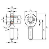 50 mm x 75 mm x 35 mm  INA GAR 50 UK-2RS محامل عادي