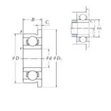 6 mm x 19 mm x 6 mm  NSK F626 الكرات الأخدود العميق