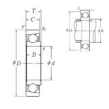 8 mm x 24 mm x 7 mm  NSK E 8 الكرات الأخدود العميق