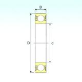 35 mm x 55 mm x 10 mm  ISB 61907-2RZ الكرات الأخدود العميق