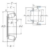 24 mm x 55 mm x 25 mm  NSK JHM33449/JHM33410 تناقص الأسطوانة المحامل