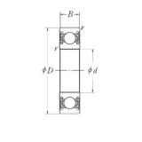 17 mm x 30 mm x 7 mm  NSK 6903DDU الكرات الأخدود العميق