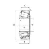 25 mm x 51,35 mm x 13,8 mm  Timken NP259742-90KM1 تناقص الأسطوانة المحامل