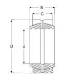 38,1 mm x 61,913 mm x 33,325 mm  SIGMA GEZ 108 ES محامل عادي