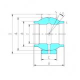 19.05 mm x 31,75 mm x 28,575 mm  LS GEWZ19ES-2RS محامل عادي