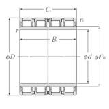 500 mm x 710 mm x 480 mm  NTN E-4R10008 محامل أسطوانية