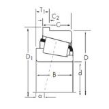 31.75 mm x 69,85 mm x 25,357 mm  Timken 2582/2523-B تناقص الأسطوانة المحامل