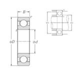 105 mm x 190 mm x 36 mm  NTN 6221 الكرات الأخدود العميق