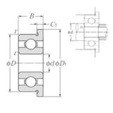 4 mm x 7 mm x 2 mm  NTN FL674A الكرات الأخدود العميق