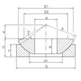 35 mm x 90 mm x 22 mm  ISO GE35AW محامل عادي