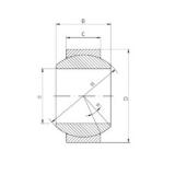 17 mm x 35 mm x 20 mm  ISO GE17FO-2RS محامل عادي