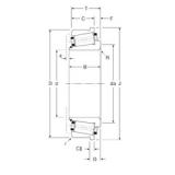 90 mm x 170 mm x 50,5 mm  Gamet 210090/210170C تناقص الأسطوانة المحامل