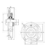 30 mm x 90 mm x 43 mm  ISO UKFC207 تحمل وحدات