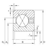 10 inch x 273,05 mm x 9,525 mm  INA CSXC100 الكرات الأخدود العميق