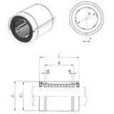 30 mm x 47 mm x 52,1 mm  Samick LME30UUAJ المحامل الخطية