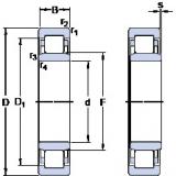 140 mm x 300 mm x 62 mm  SKF NU 328 ECJ فحوى الكرات