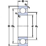 170 mm x 215 mm x 22 mm  SKF 61834 الكرات الأخدود العميق