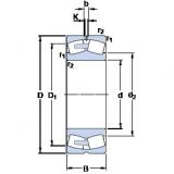 420 mm x 700 mm x 280 mm  SKF 24184 ECA/W33 محامل كروية