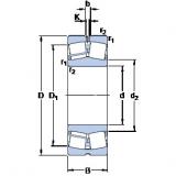 95 mm x 200 mm x 45 mm  SKF 21319 E محامل كروية