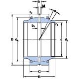 38.1 mm x 61.913 mm x 57.15 mm  SKF GEZM 108 ESX-2LS محامل عادي